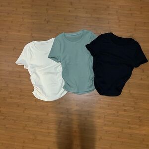 Women's Short Sleeve Tees - White, Green, and Black